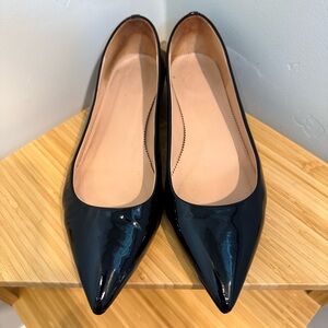 J. Crew Black Patent Leather Women's Flats - Size 11